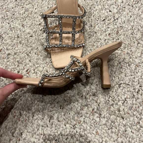 Open Edit Daphne Sandal Square Toe Crystals Sz 6.5 Formal - Picture 4 of 8